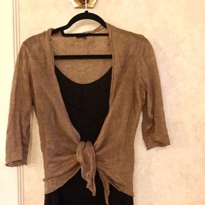 Eileen Fisher sheer metallic cardigan